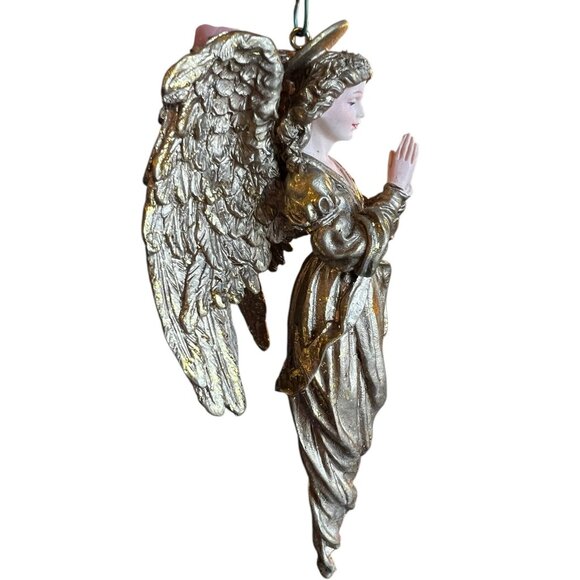 Vintage Gold Angel Praying Ornament With Hook - Picture 4 of 8